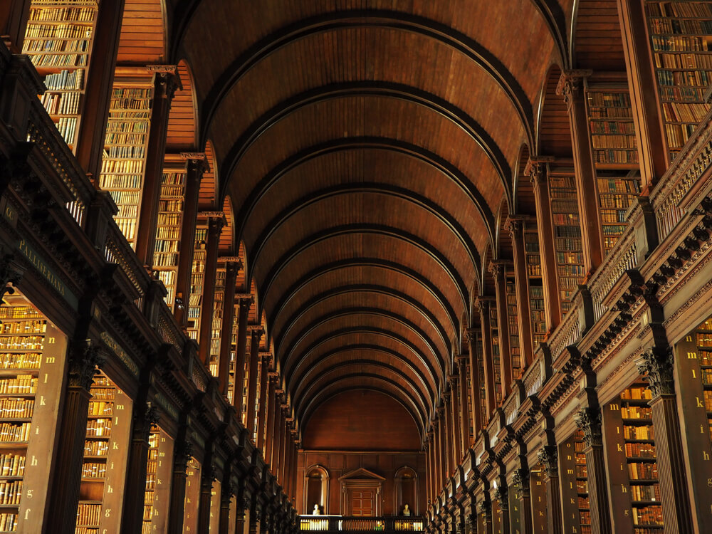 Library in Dublin Trinity college
