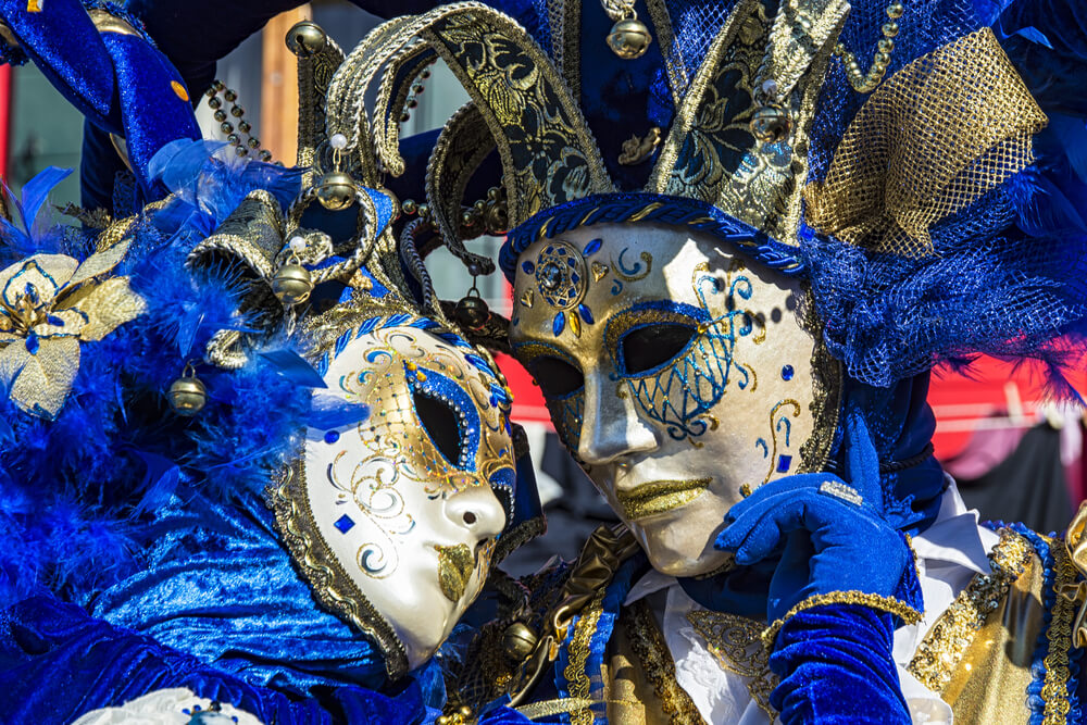 Venice carnival masks, italy