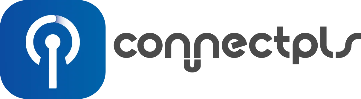ConnectPls Logo with a signal icon and the text