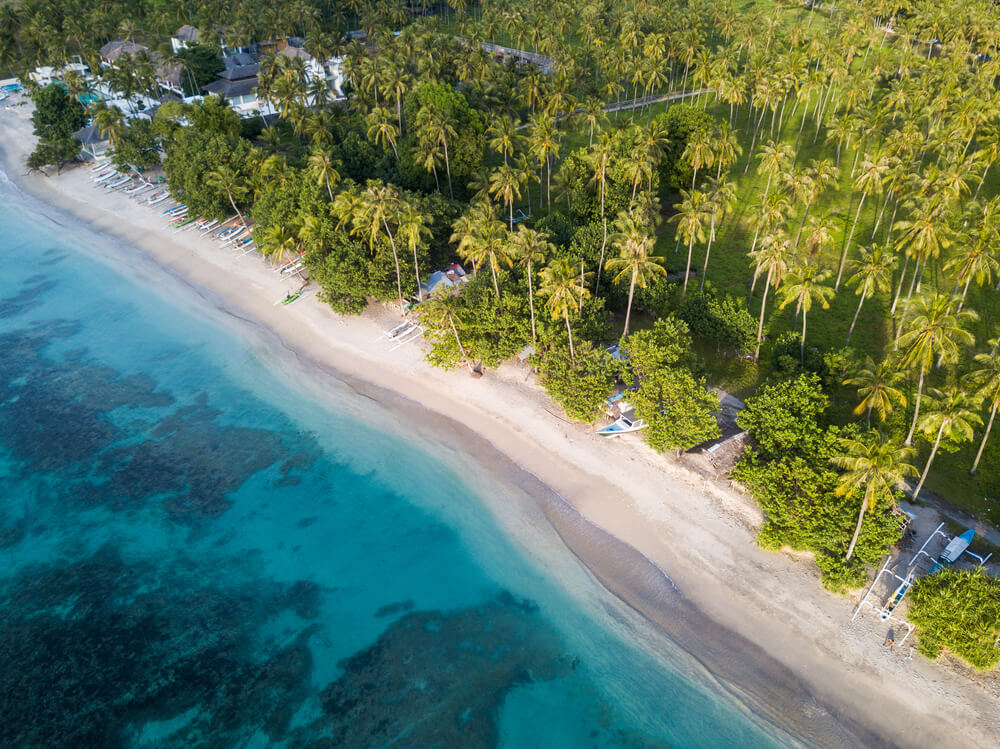 Senggigi beach lombok, indonesia aerial view
