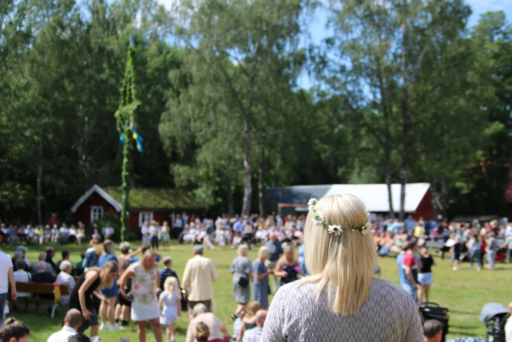 The traditional Swedish midsummer celebration in Sweden called Midsommar
