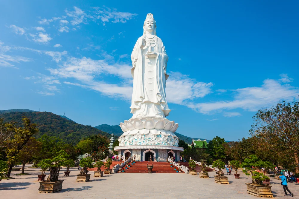 Lady Buddha statue at the Linh Ung Pagoda in Danang city in Vietnam
