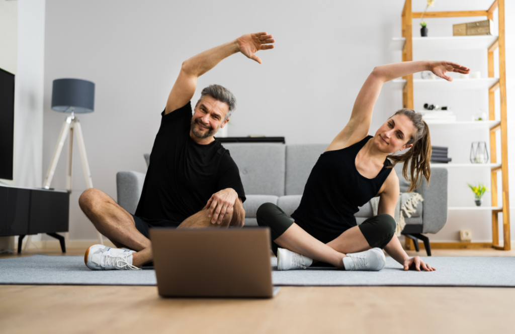 couple workout at home